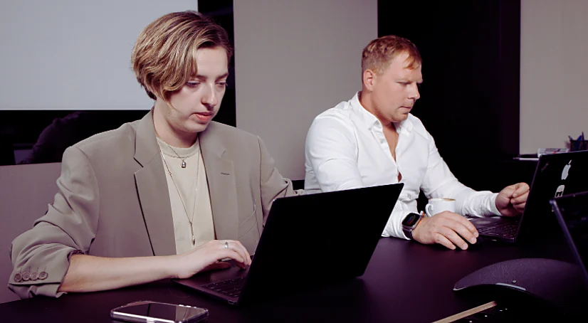 Webscover specialists working on a project