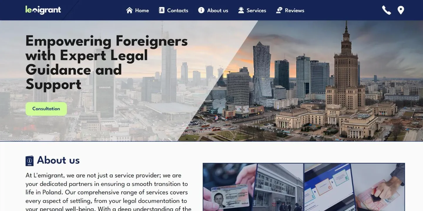 Сайт, который мы сделали для Le-Migrant (le-migrant.com)